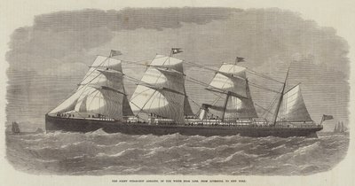 El barco de vapor Adriatic, de la White Star Line, de Liverpool a Nueva York de Edwin Weedon